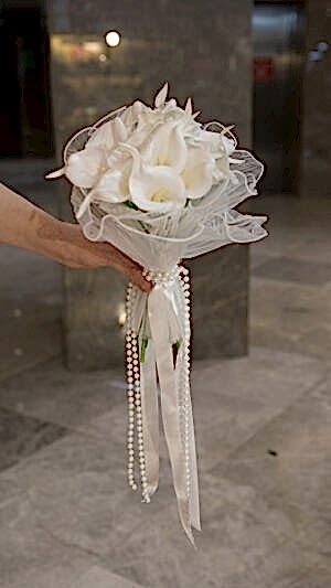 Gala çiçeği 16'lı gelin eli buketi