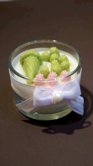 Vanilya kokulu el yapımı mum