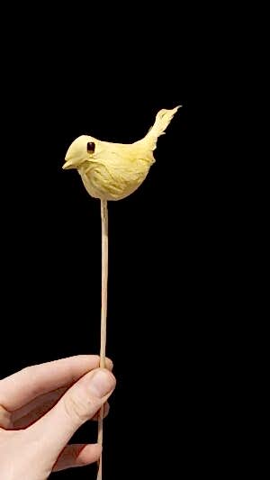 Tüylü kuş  buket aksesuar