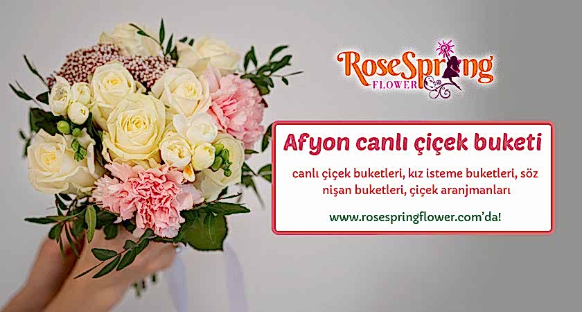 Afyon canlı çiçek buketi
