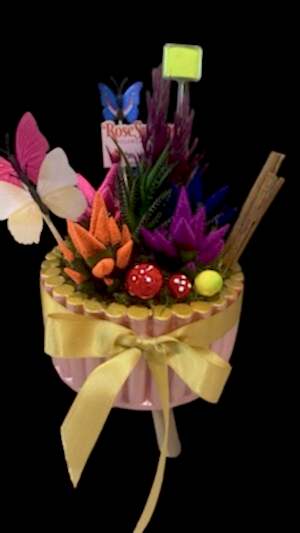 Alternative view of Pembe saksıda kaktüs ve zebra sukulent