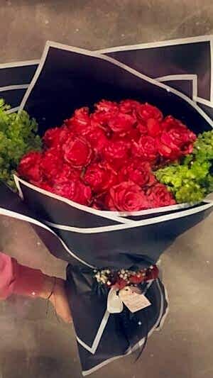 Kırmızı Güllü Kız İsteme Söz Buketi